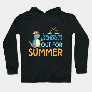 Dinosaure School's Out For Summer Graduation Teacher Kids Hoodie